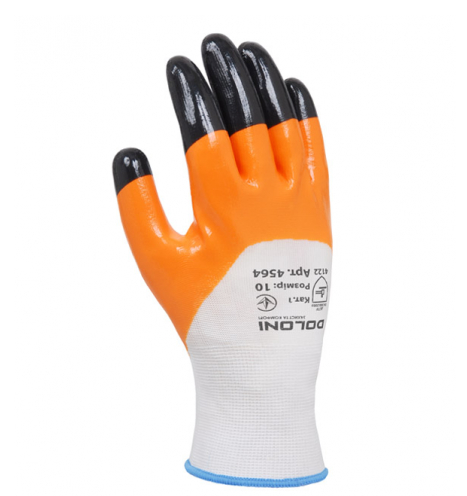 Рукавички D-OIL трикотажні з нітриловим покриттям 4564 Долоні розмір 10